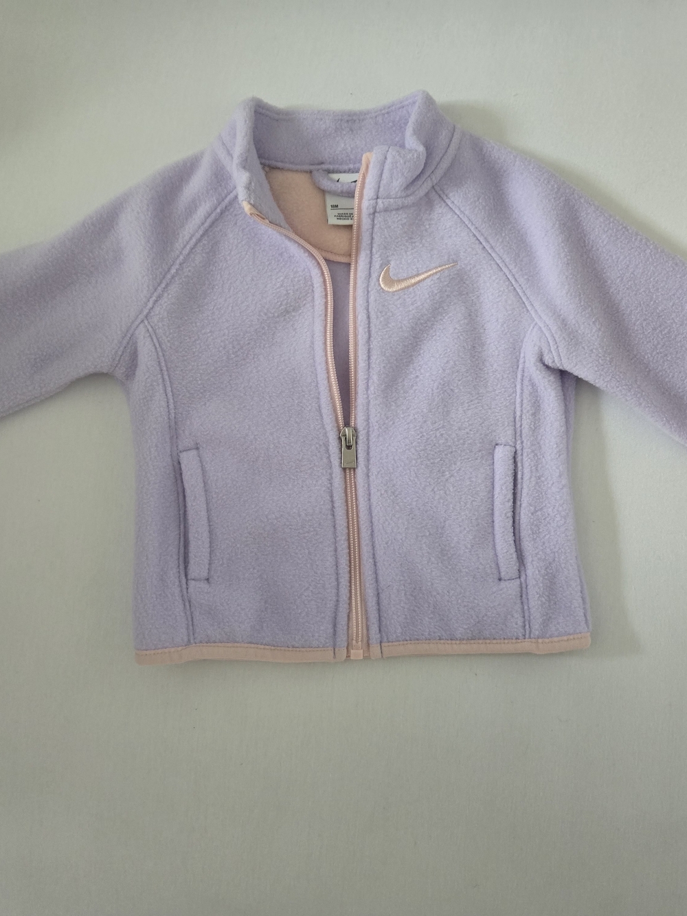 Nike Toddler Lavender Fleece Jacket with Pink Accents